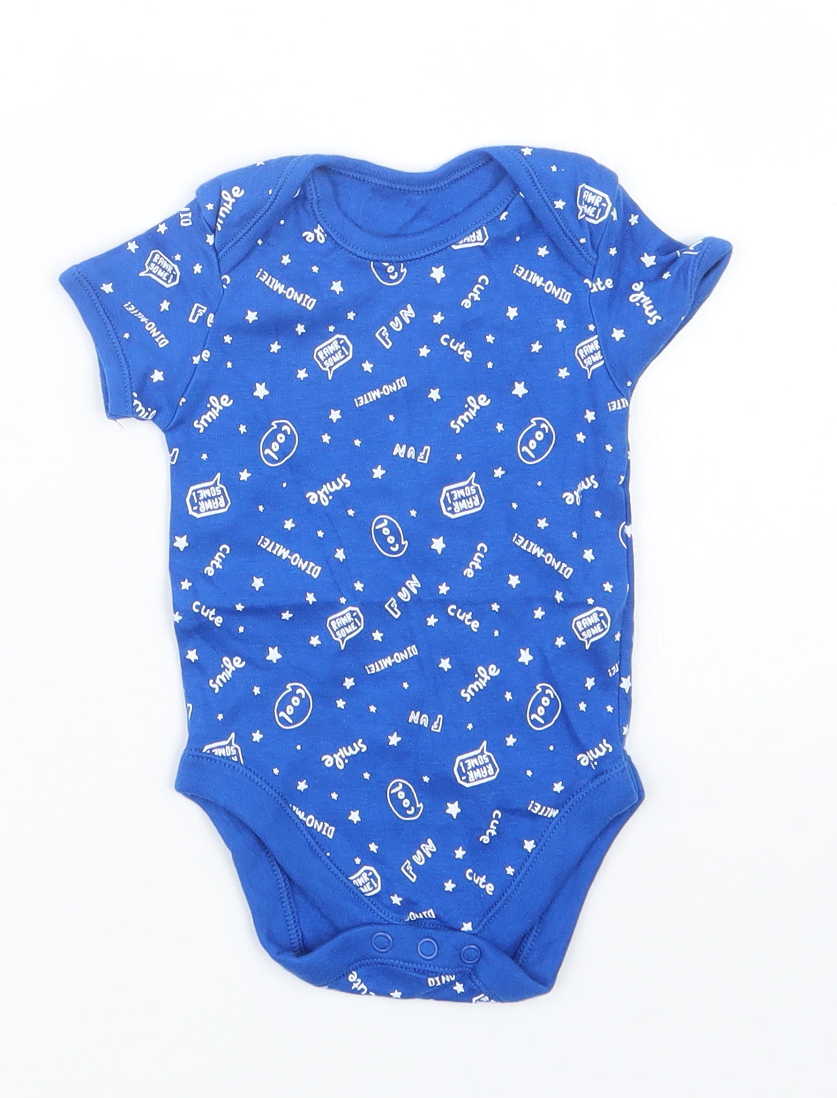 George Boys Blue Geometric  Babygrow One-Piece Size 9-12 Months