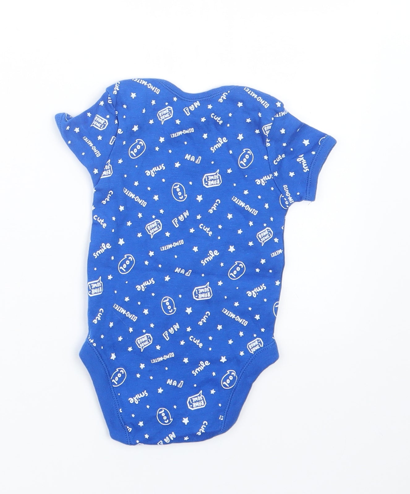 George Boys Blue Geometric  Babygrow One-Piece Size 9-12 Months