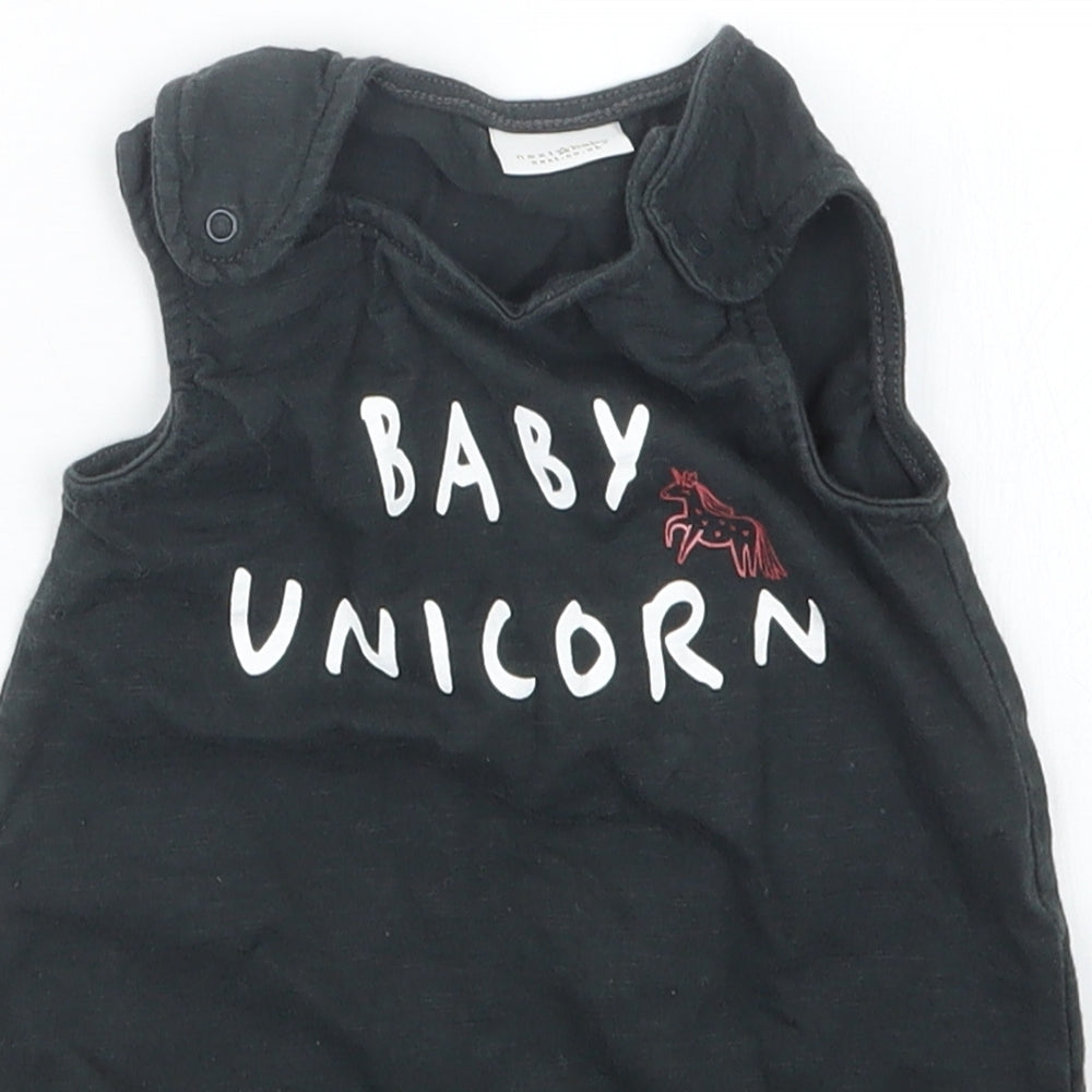 NEXT Girls Black   Babygrow One-Piece Size 6-9 Months