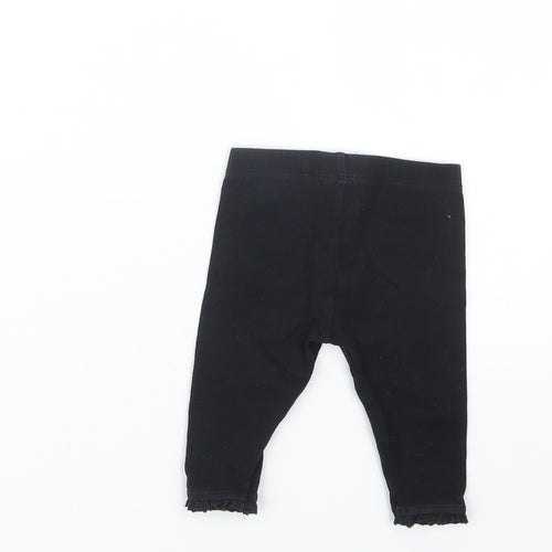 NEXT Girls Black   Capri Trousers Size 3-6 Months