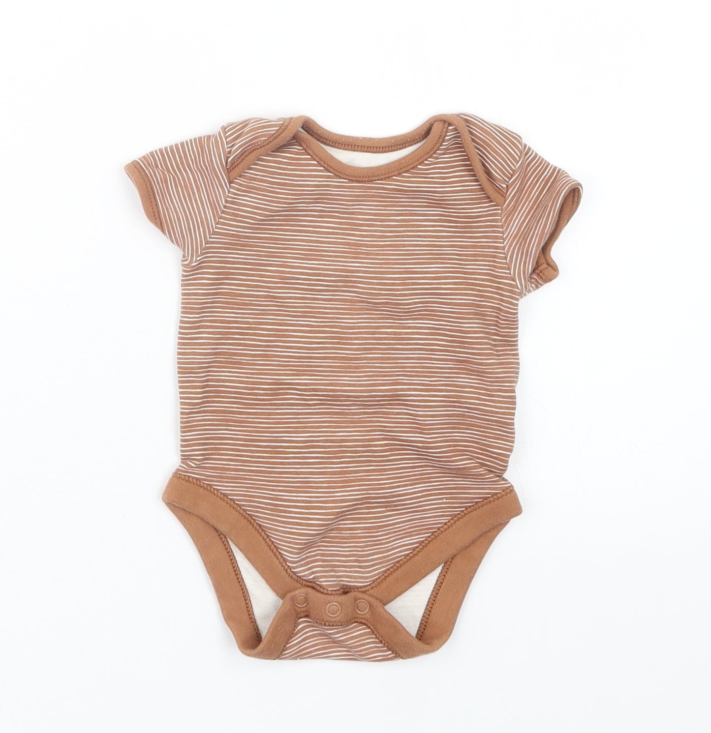 George Boys Brown Striped  Babygrow One-Piece Size 6-9 Months