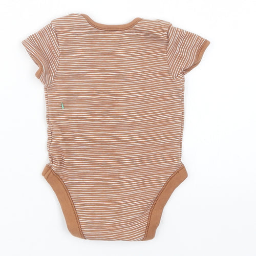 George Boys Brown Striped  Babygrow One-Piece Size 6-9 Months