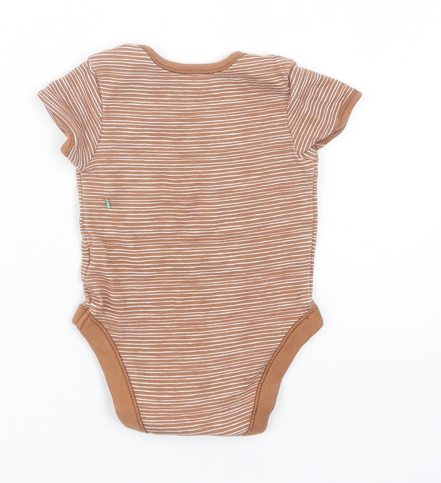 George Boys Brown Striped  Babygrow One-Piece Size 6-9 Months