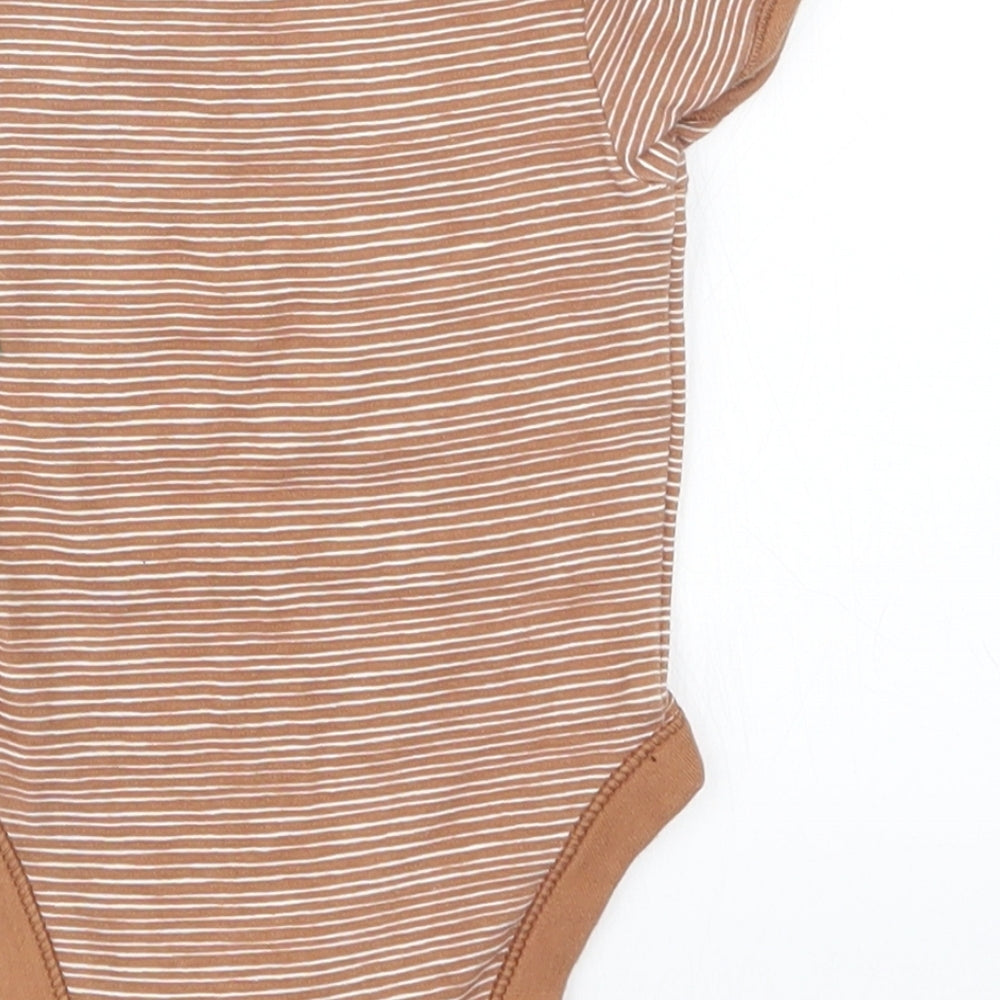 George Boys Brown Striped  Babygrow One-Piece Size 6-9 Months