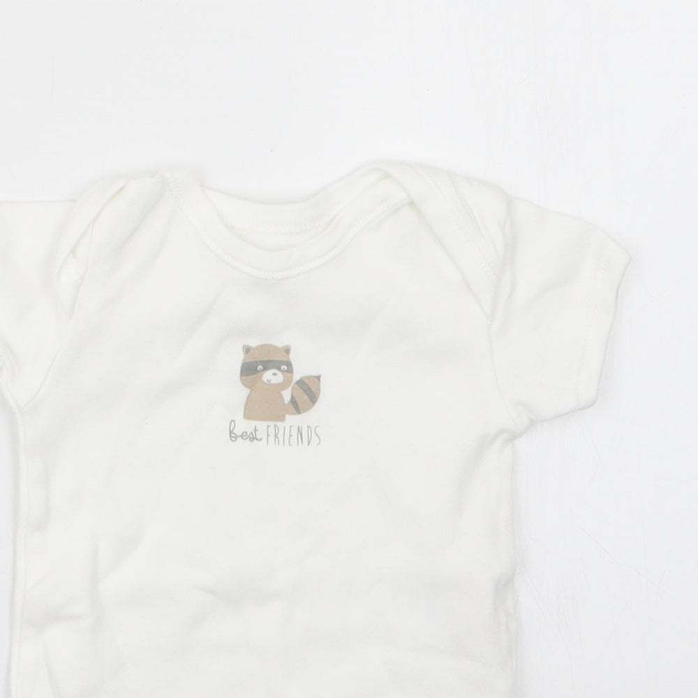 Matalan Baby White   Babygrow One-Piece Size 3-6 Months