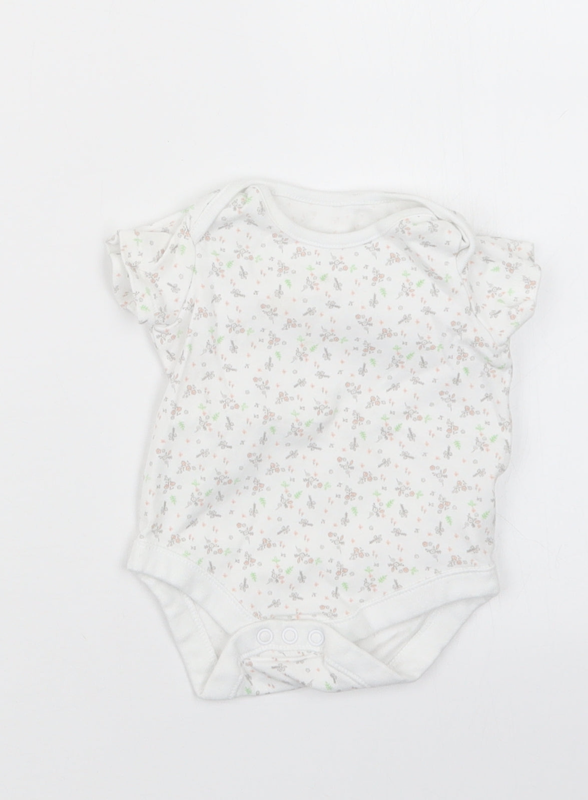 F&F Baby White Geometric  Babygrow One-Piece Size 3-6 Months