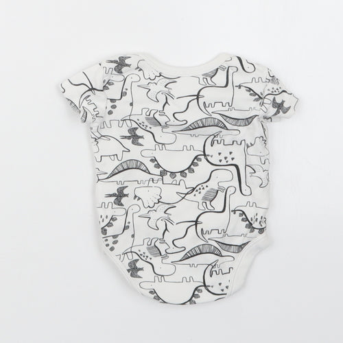 TU Boys White Geometric  Babygrow One-Piece Size 0-3 Months