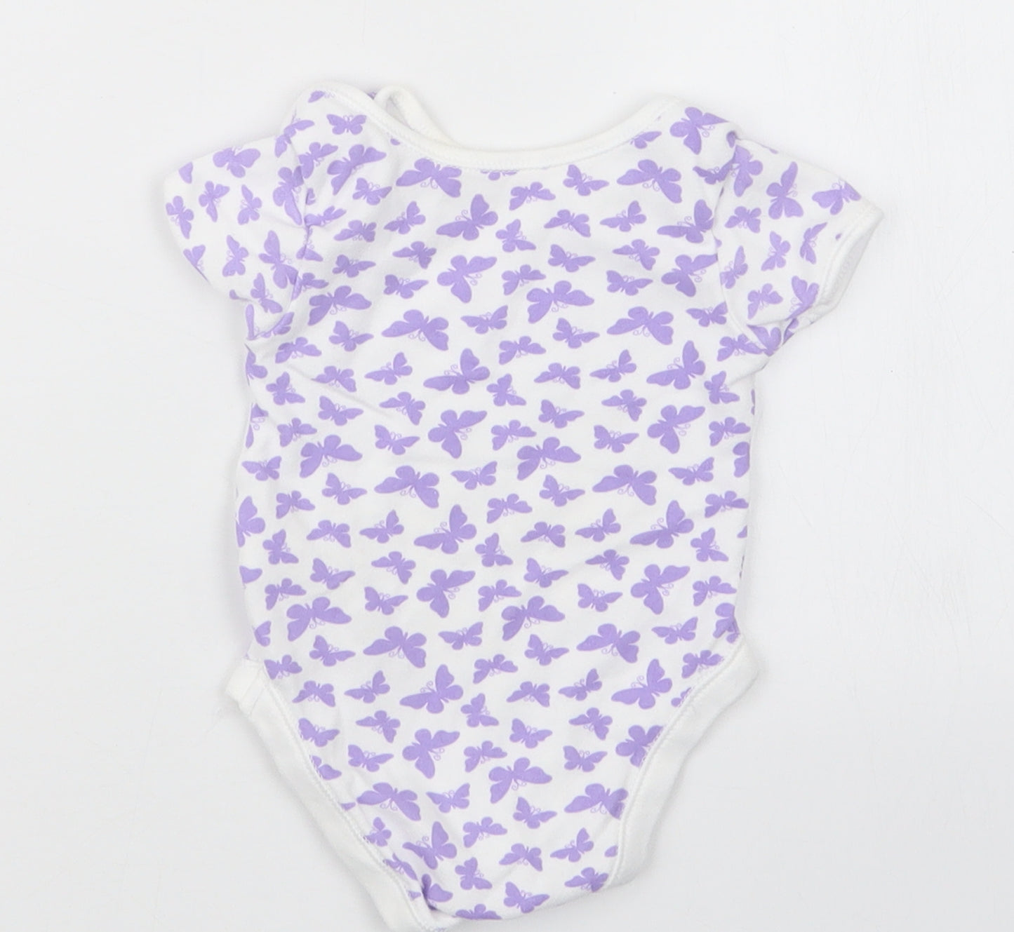 George Girls Purple Geometric  Babygrow One-Piece Size 3-6 Months