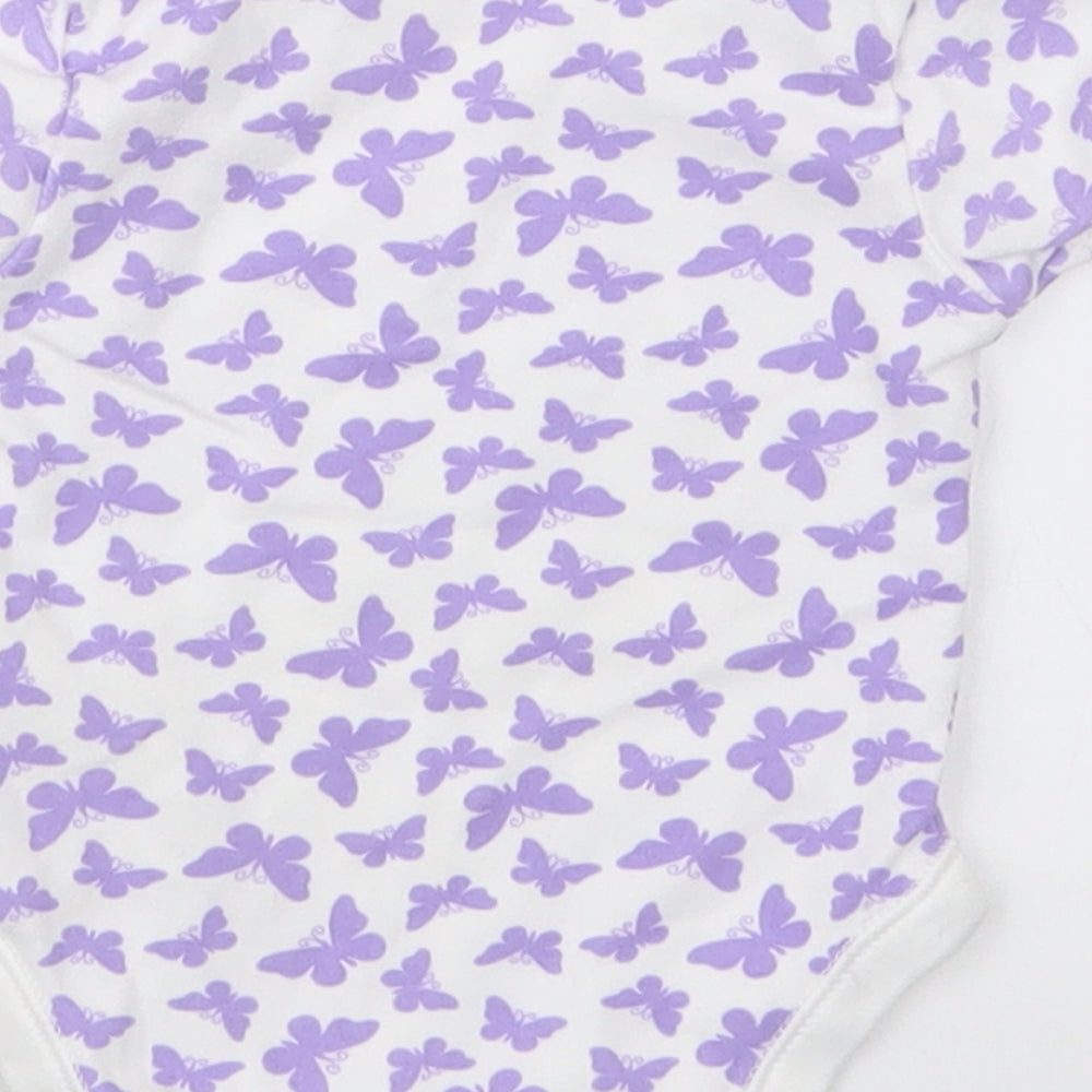 George Girls Purple Geometric  Babygrow One-Piece Size 3-6 Months