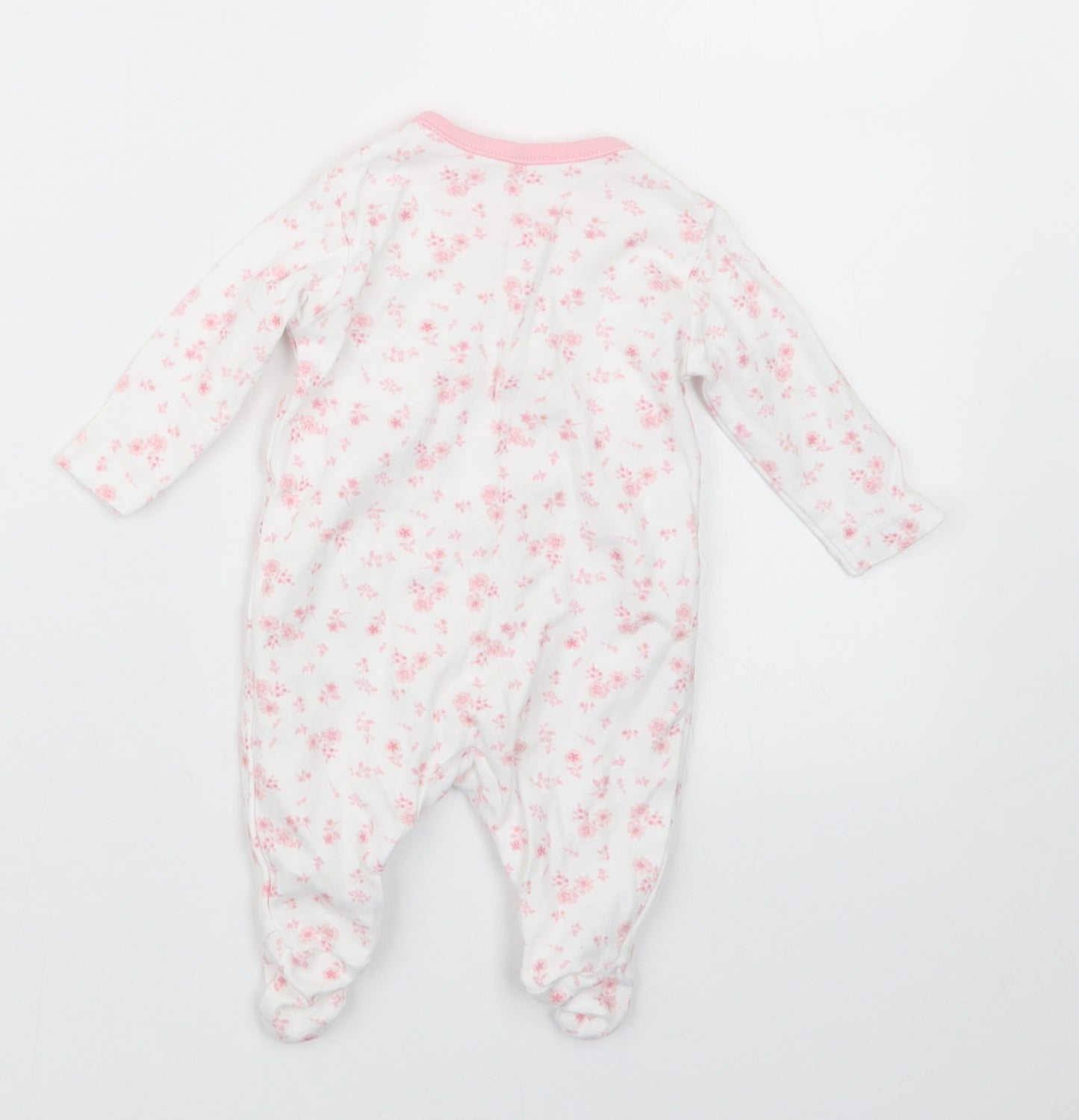 George Girls Pink Floral  Babydoll One Piece Size Newborn