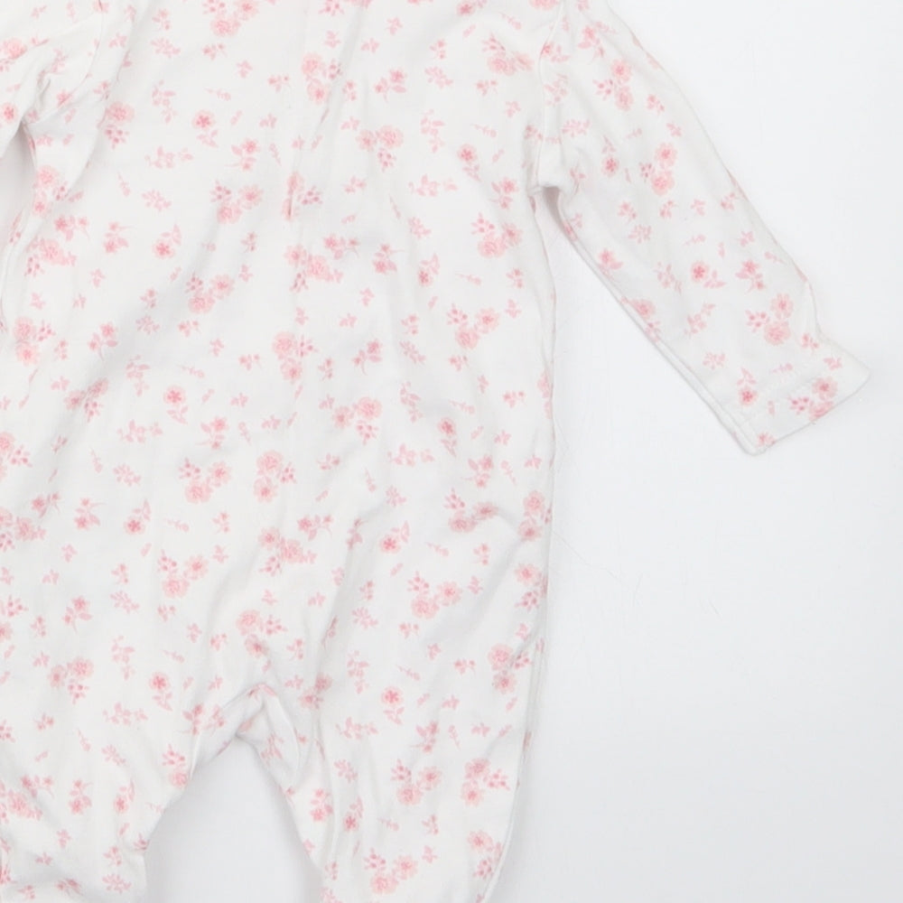 George Girls Pink Floral  Babydoll One Piece Size Newborn