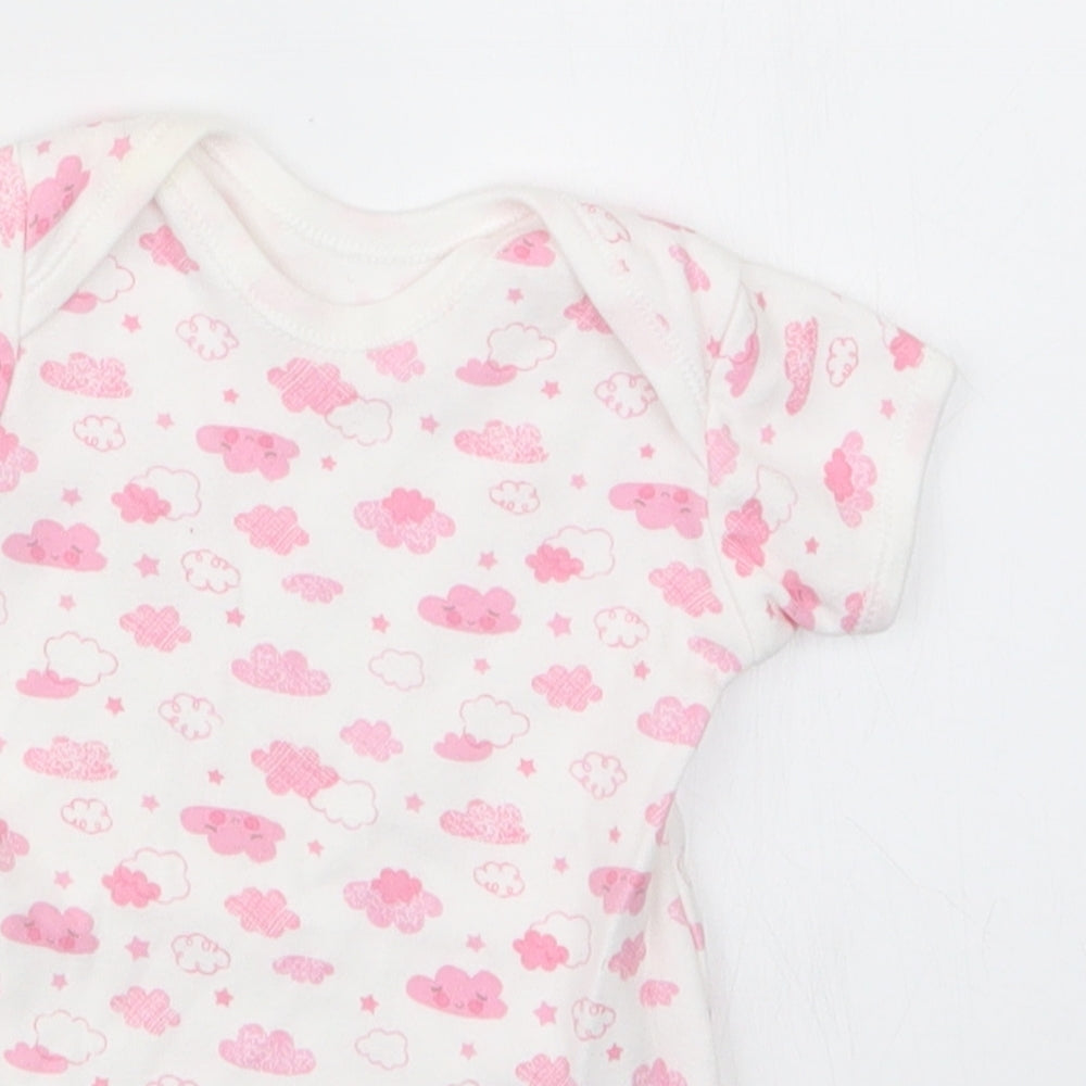 Matalan Girls Pink Geometric  Babygrow One-Piece Size 3-6 Months
