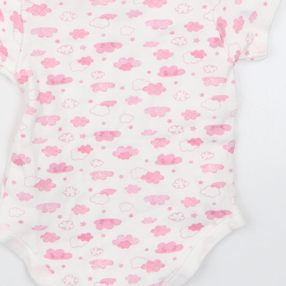 Matalan Girls Pink Geometric  Babygrow One-Piece Size 3-6 Months