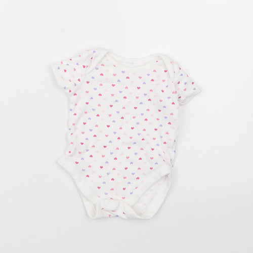 George Girls White Geometric  Babygrow One-Piece Size 3-6 Months
