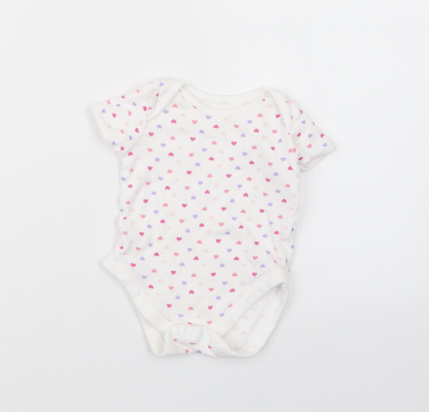 George Girls White Geometric  Babygrow One-Piece Size 3-6 Months