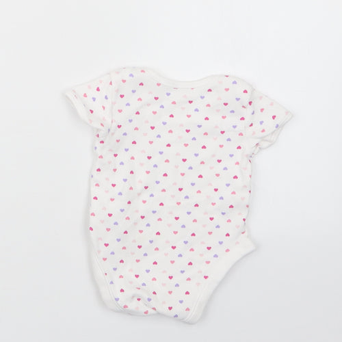 George Girls White Geometric  Babygrow One-Piece Size 3-6 Months