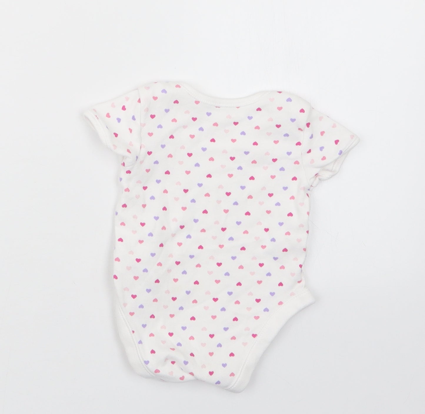 George Girls White Geometric  Babygrow One-Piece Size 3-6 Months
