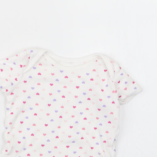 George Girls White Geometric  Babygrow One-Piece Size 3-6 Months