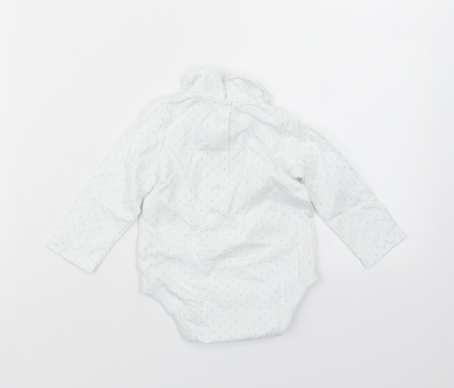 the little white company Baby White Polka Dot  Babygrow One-Piece Size 3-6 Months