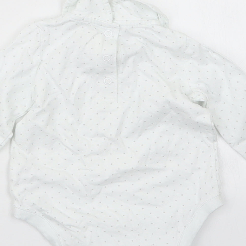 the little white company Baby White Polka Dot  Babygrow One-Piece Size 3-6 Months