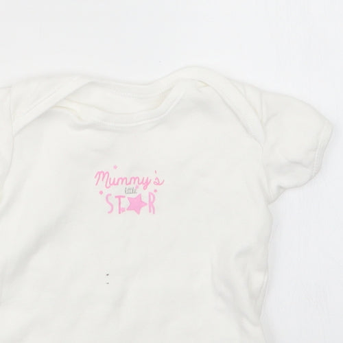 Matalan Girls White   Babygrow One-Piece Size 3-6 Months