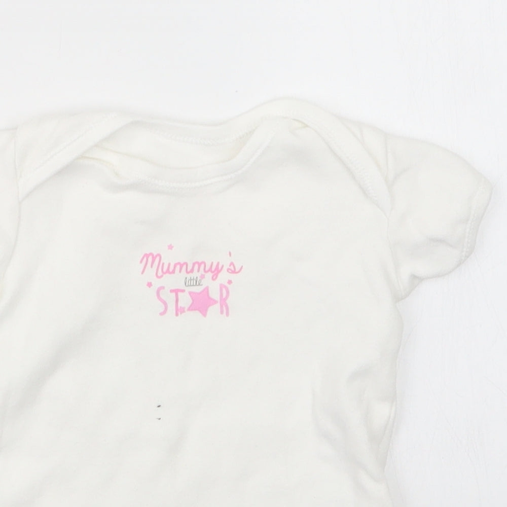 Matalan Girls White   Babygrow One-Piece Size 3-6 Months