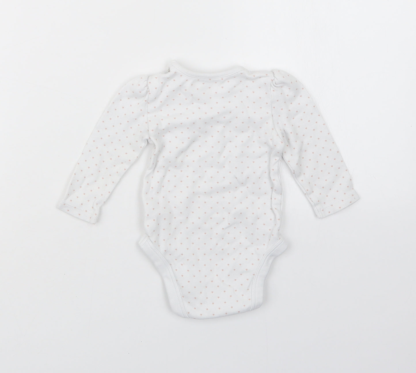 George Girls White Polka Dot  Babygrow One-Piece Size 6-9 Months