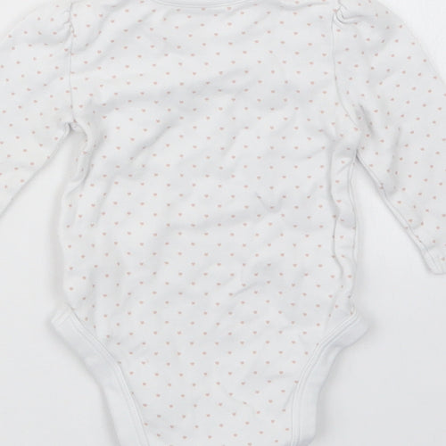 George Girls White Polka Dot  Babygrow One-Piece Size 6-9 Months
