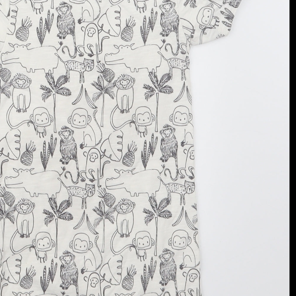 Marks and Spencer Boys White Geometric  Basic Casual Size 2-3 Years