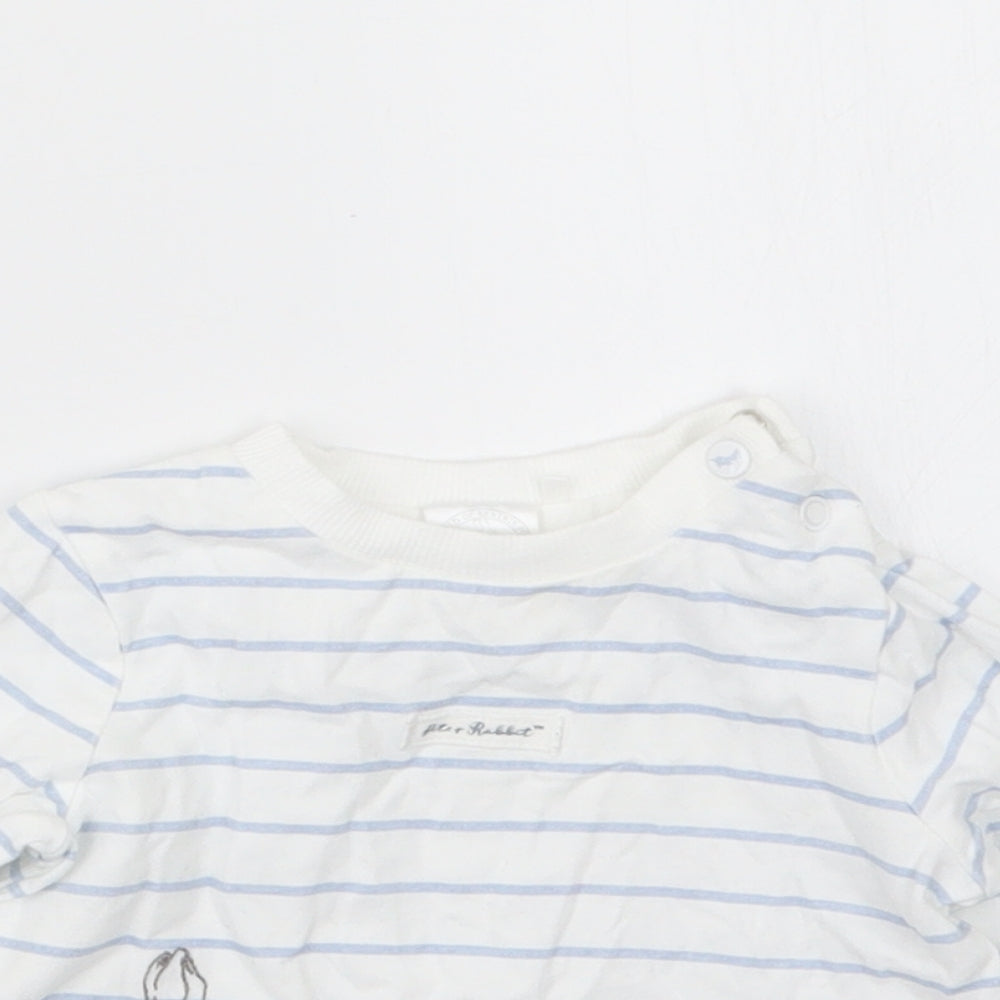 TU Baby Blue Striped  Basic T-Shirt Size 6-9 Months  - Peter Rabbit