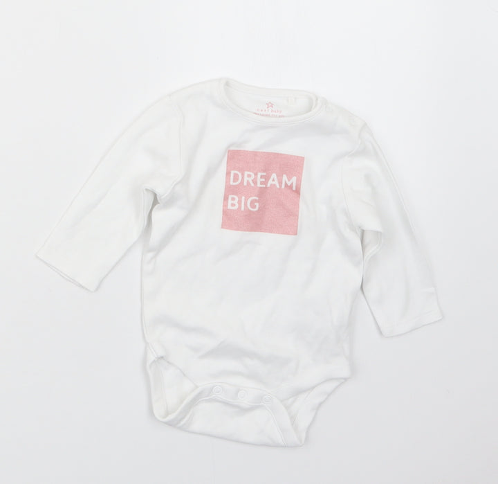 NEXT Girls White Babygrow One-Piece Size 3-6 Months