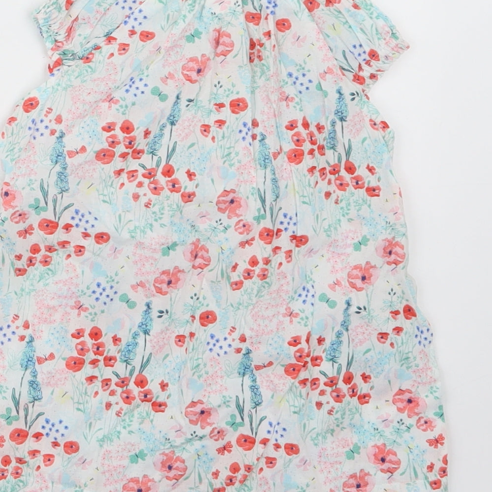 H&M Girls Red Floral  T-Shirt Dress  Size 3-6 Months