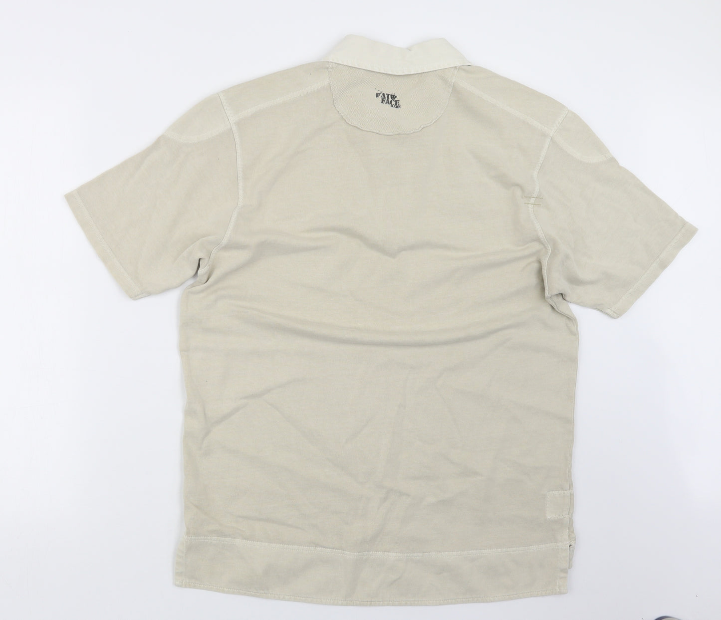 Fat Face Mens Beige    Polo Size S