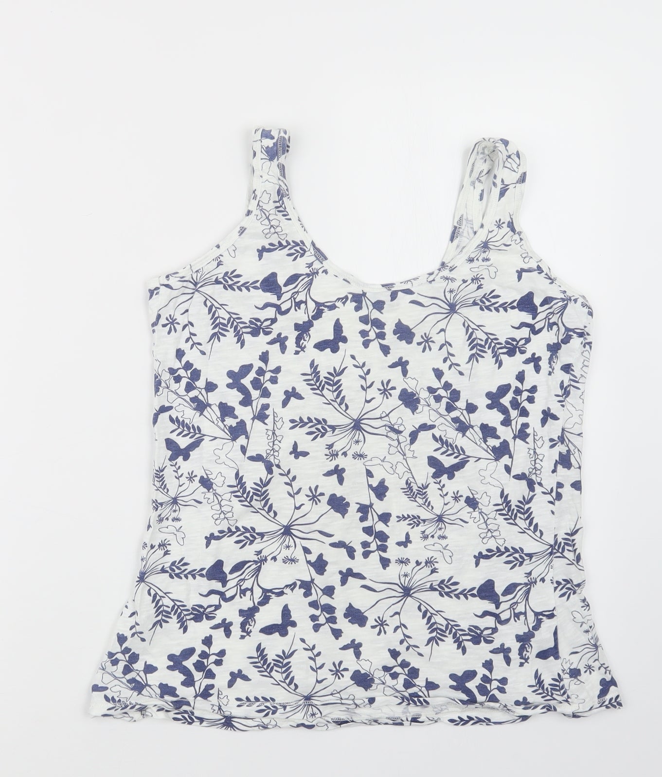 BHS Womens Blue Geometric  Camisole T-Shirt Size 14