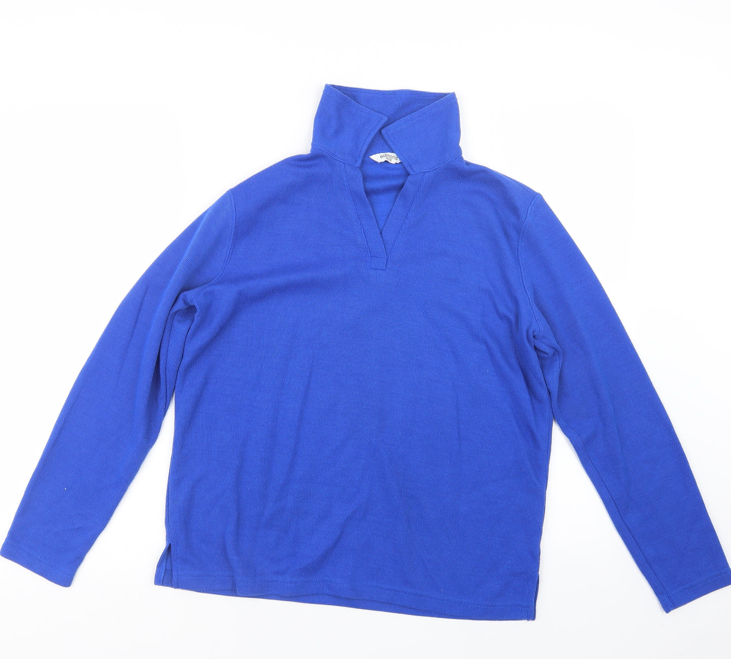 editions Womens Blue  Knit Pullover Jumper Size 10