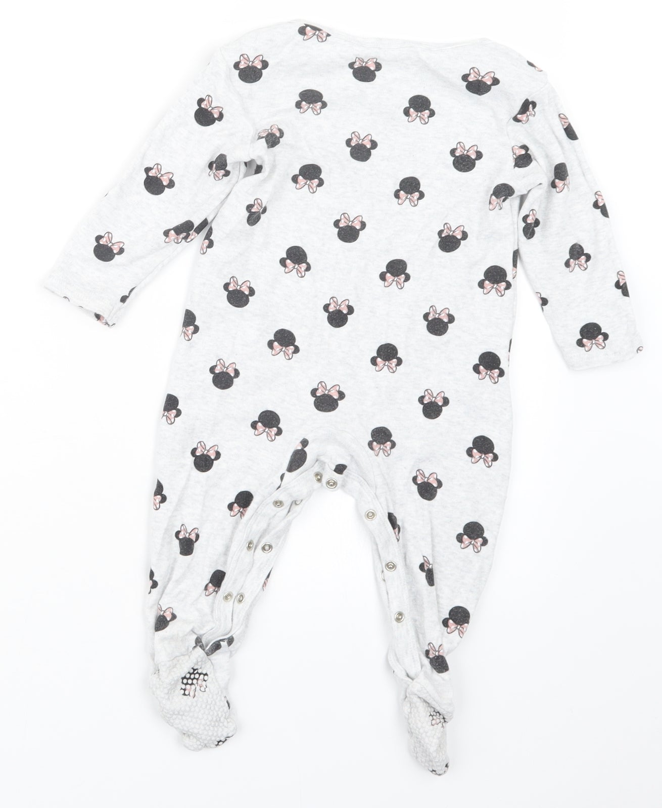 Primark Girls Grey Geometric  Babydoll One Piece Size 12-18 Months  - Minnie Mouse