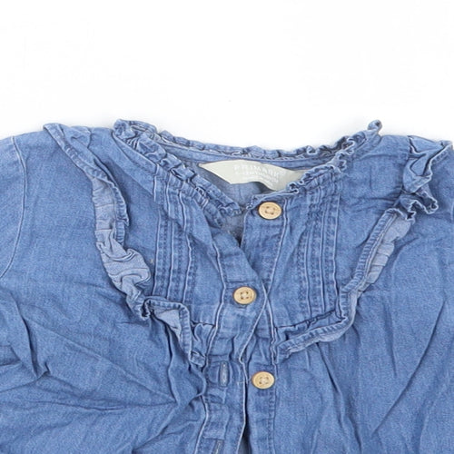 Primark Girls Blue   Basic Button-Up Size 9-12 Months