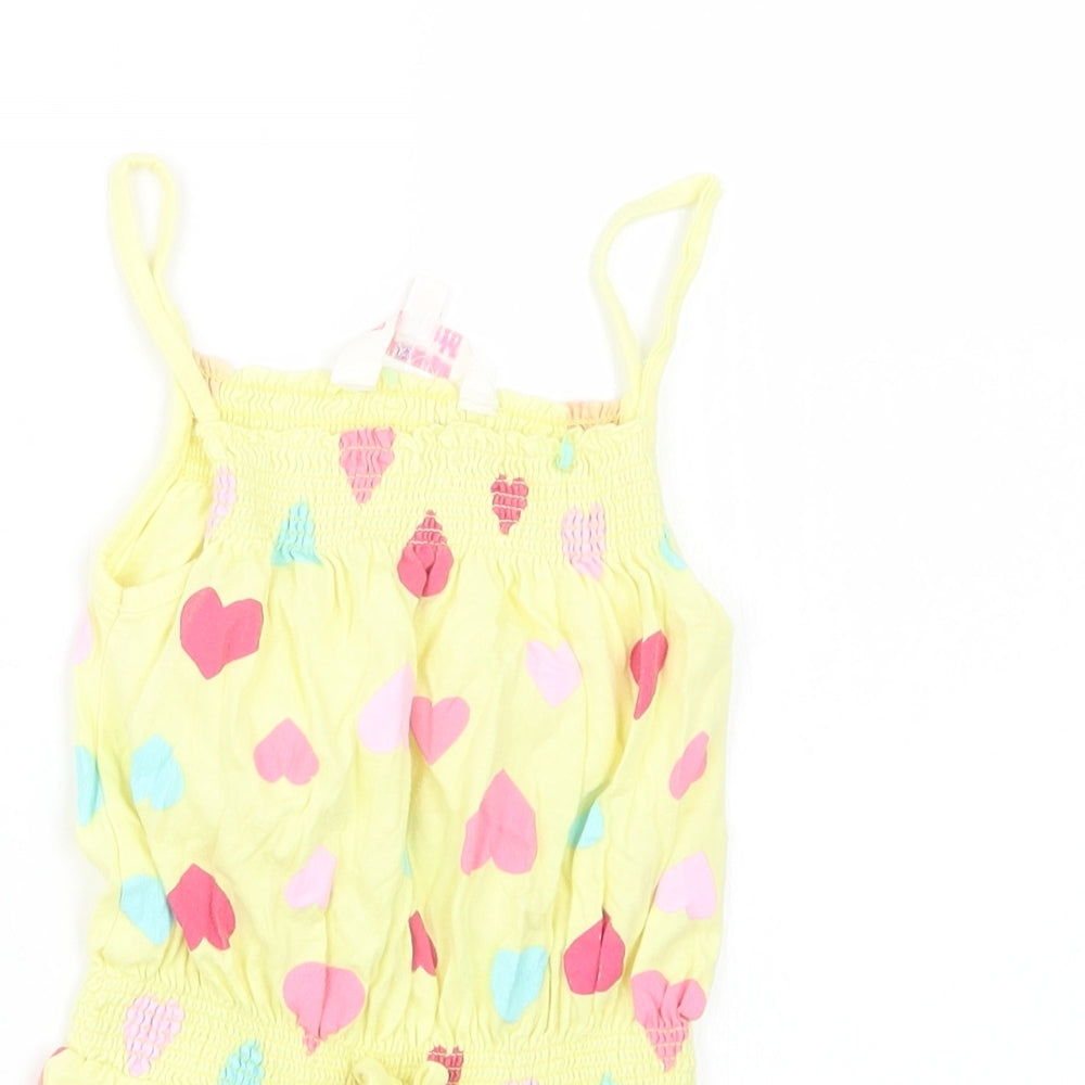 girl2girl Girls Yellow Geometric  Playsuit One-Piece Size 4-5 Years