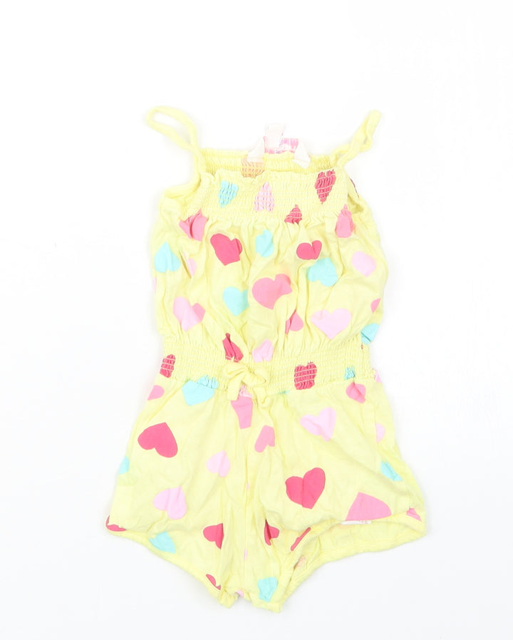 girl2girl Girls Yellow Geometric Playsuit One-Piece Size 2-3 Years