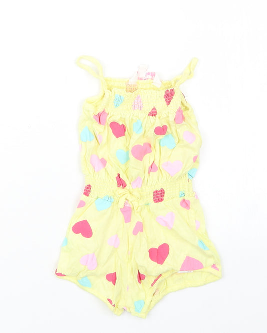 girl2girl Girls Yellow Geometric  Playsuit One-Piece Size 2-3 Years