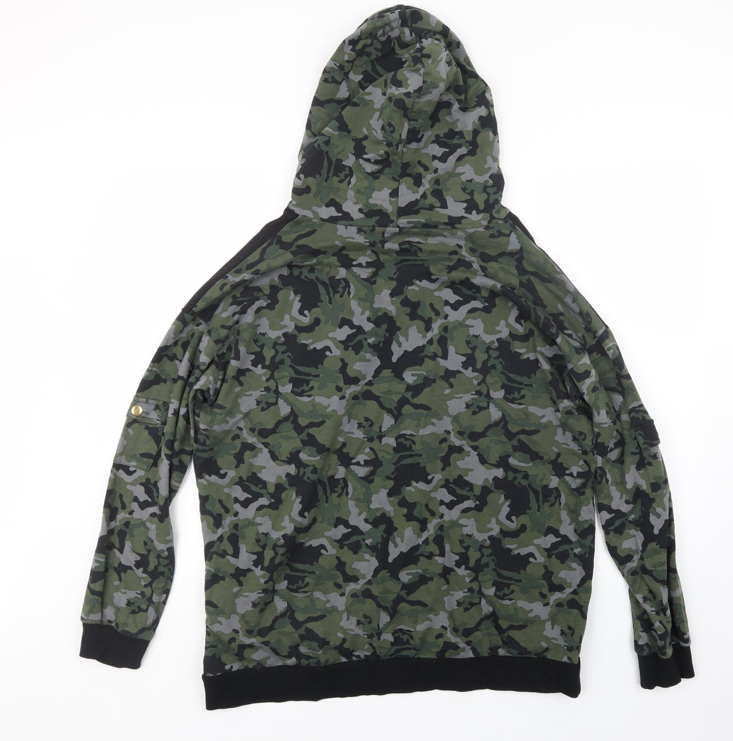 Select Womens Green Camouflage  Pullover Hoodie Size 18