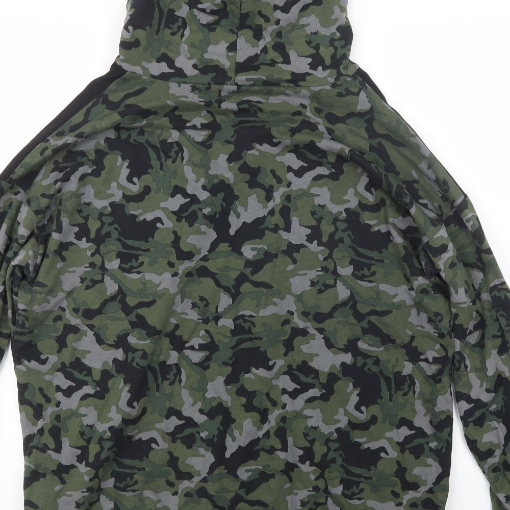 Select Womens Green Camouflage  Pullover Hoodie Size 18