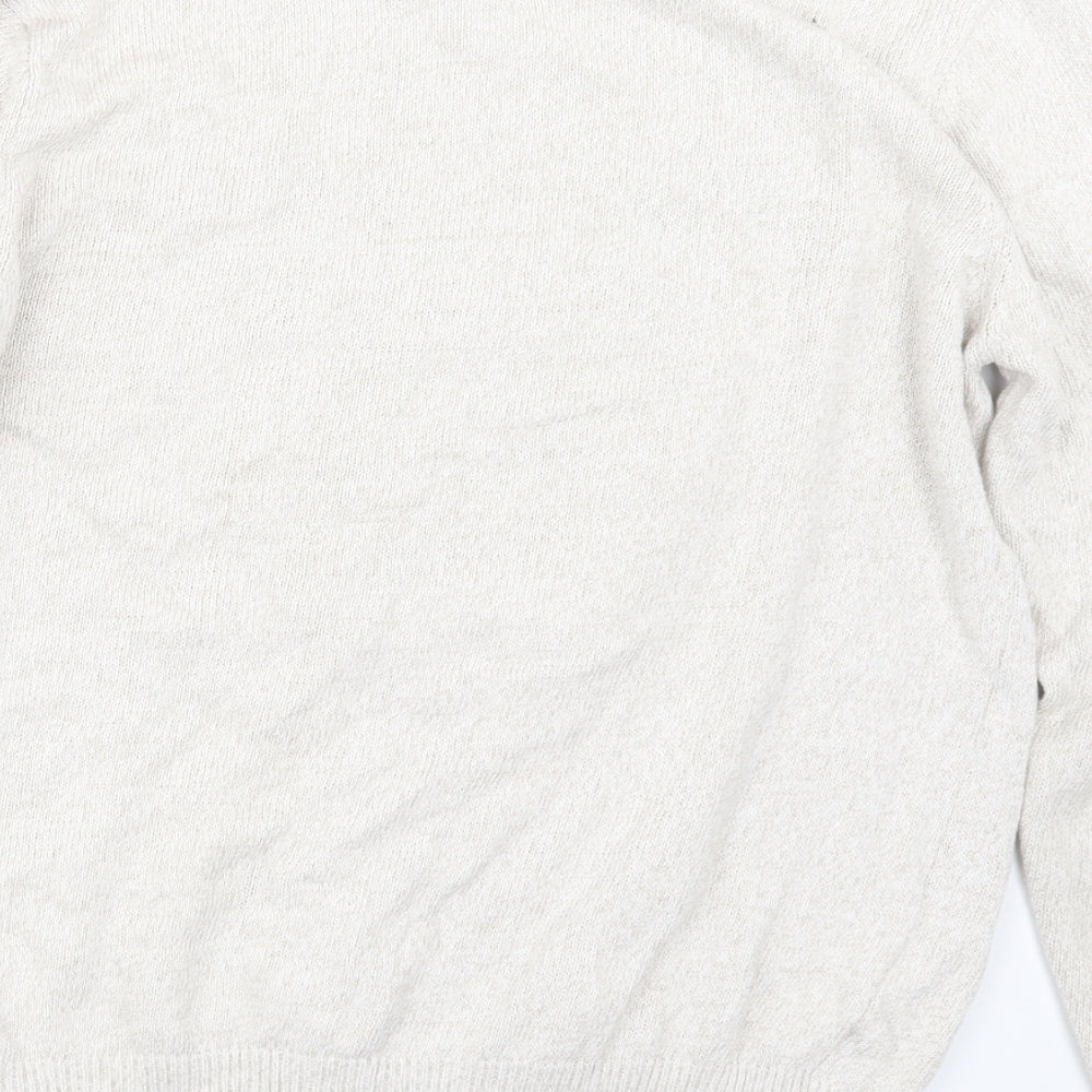 George Mens Beige  Knit Pullover Jumper Size L  - Christmas