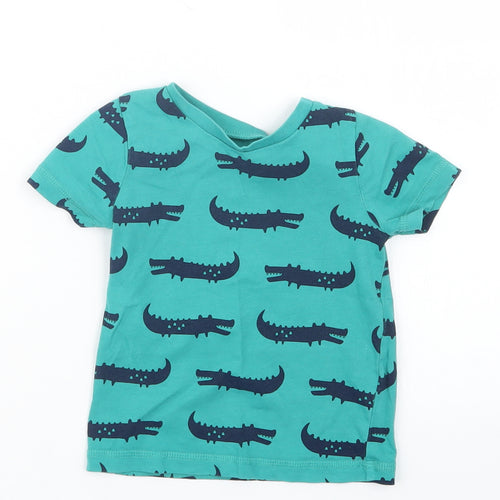 George Boys Green Geometric  Basic T-Shirt Size 18-24 Months