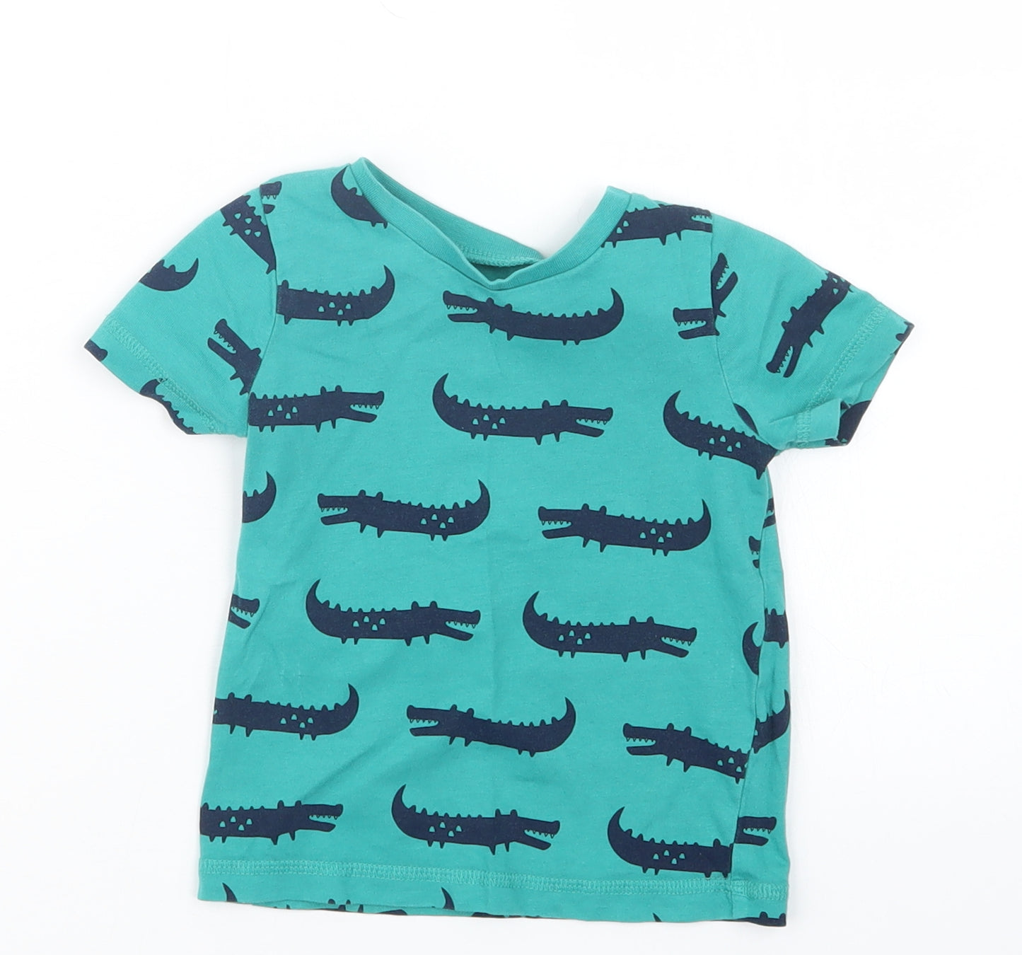 George Boys Green Geometric  Basic T-Shirt Size 18-24 Months