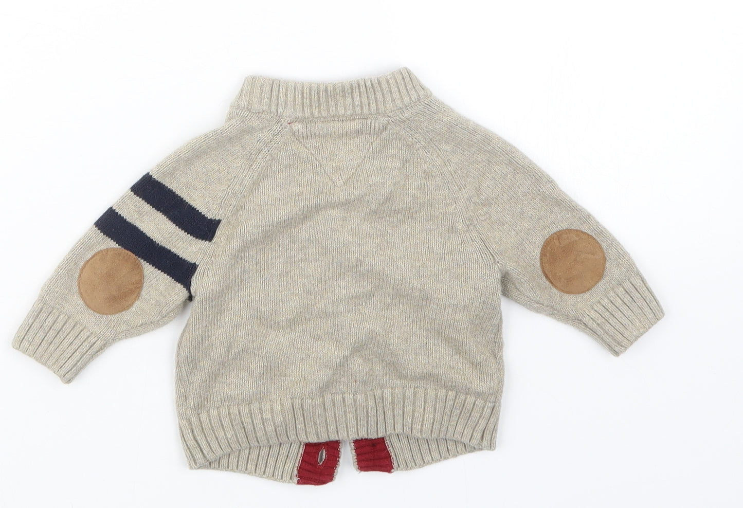 Tommy Hilfiger Boys Beige  Knit Cardigan Jumper Size 3-6 Months