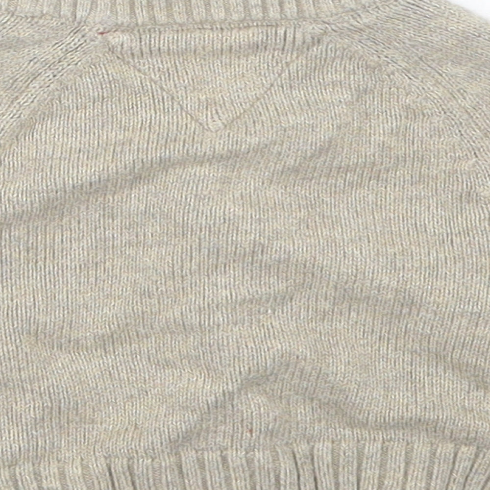 Tommy Hilfiger Boys Beige  Knit Cardigan Jumper Size 3-6 Months
