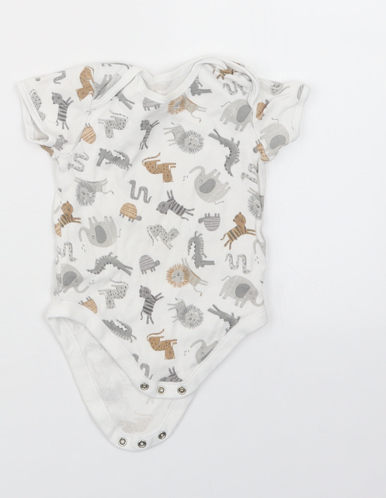 George Baby Grey Geometric  Babygrow One-Piece Size 18-24 Months