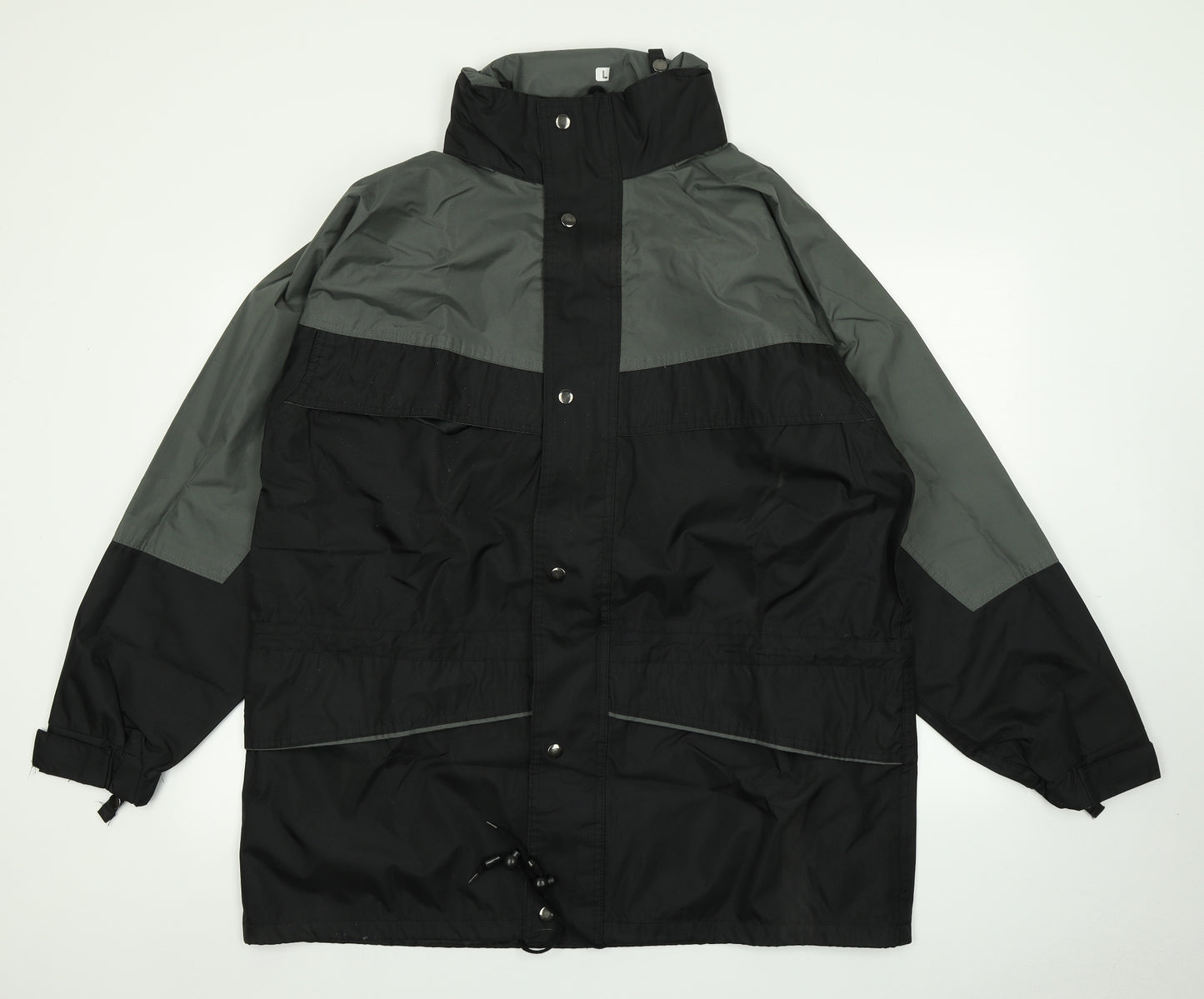 Preworn Mens Black   Rain Coat Coat Size L