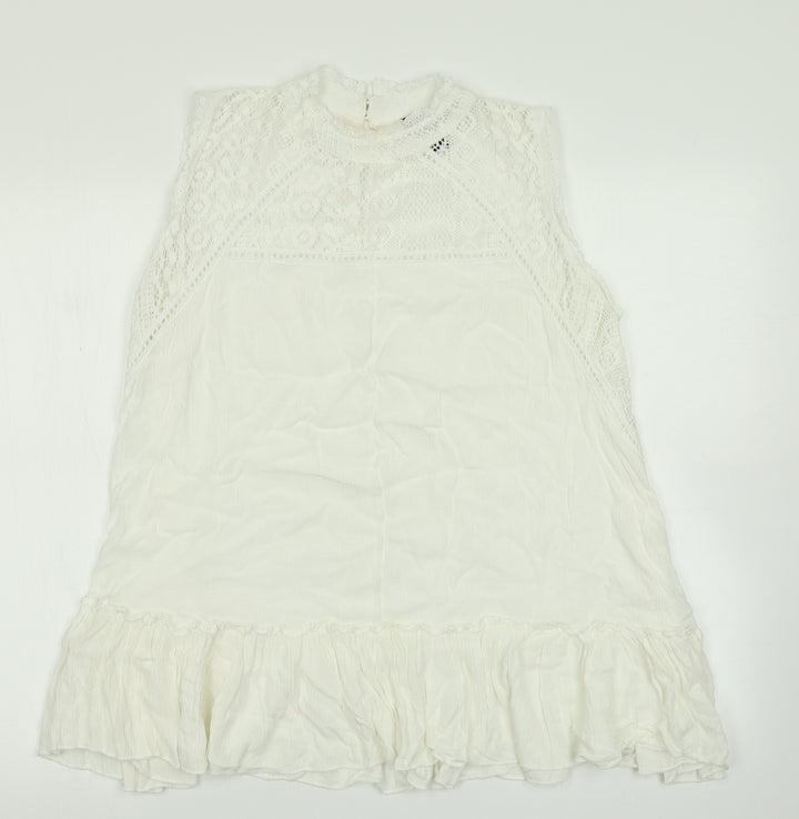 QED London Womens White Basic Blouse Size 12
